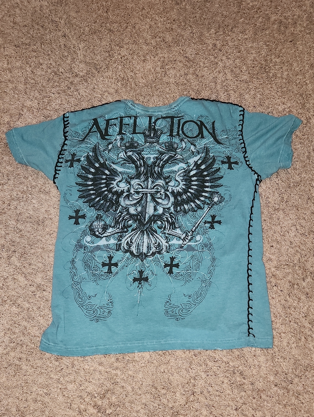 Affliction Graphic Short Sleeve Tee Men's  Size L